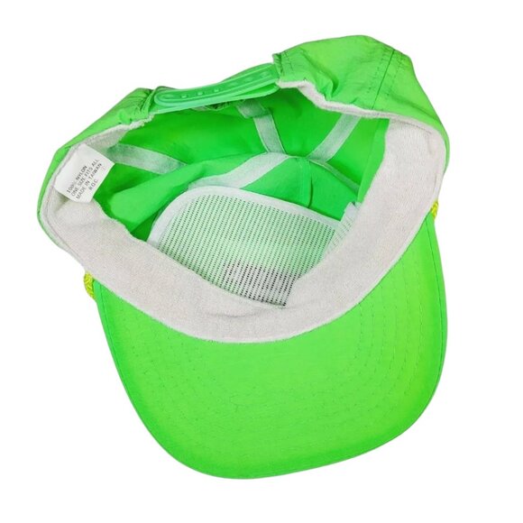 Vintage Seagrams Wine Coolers Hat Neon Green Adjustable Cap - Picture 2 of 6